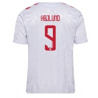 Camisa de Futebol Dinamarca Rasmus Hojlund #9 Equipamento Secundário Europeu 2024 Manga Curta